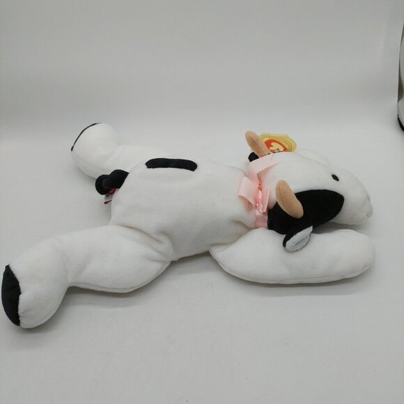 TY Pillow Pals “Moo” The Milk Cow Plush Stuffed Animal Toy 1994 - Picture 5 of 10